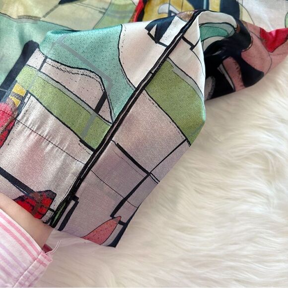 EUC ɢɪᴏʀɢɪᴏ ᴀʀᴍᴀɴɪ ᴍᴜʟʙᴇʀʀʏ ꜱɪʟᴋ ᴘᴏᴘ ᴀʀᴛ ᴄᴏʟᴏʀ ᴛʀᴏᴜꜱᴇʀꜱ - Picture 12 of 17